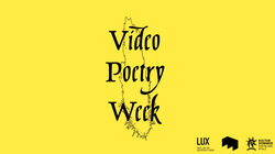 Logo Video-Poetry-Week. Bewegtes Bild, Schrift und Lyrik. Ausstellung & Lyrikabende