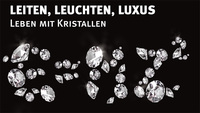 Logo Ausstellung »Leiten, Leuchten, Luxus – Leben mit Kristallen« vom 17.5. bis 31.12.2011 im Naturhistorischen Museum Mainz