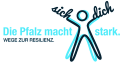 Logo  
„Die Pfalz macht sich/dich stark“ -  Wege zur Resilienz - eine pfälzische Initiative zur Förderung präventiver Ansätze über das Gesundheitssystem hinaus 
 