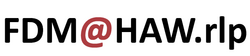 Logo FDM@HAW.rlp - Nachhaltiger und qualitätsgesicherter Kompetenzaufbau zu FDM an HAW in RLP