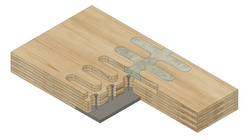 Logo SlimWood - Entwicklung eines unterzugfreien Massivholz-Deckensystems für eine flexible Grundrissgestaltung im mehrgeschossigen Holzbau