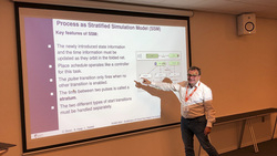 Carlo Simon präsentiert einen weiteren Forschungsbeitrag auf der ECMS 2022 in Ålesund, Norwegen. 