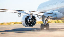 Flugzeugstreben im Fahrwerk